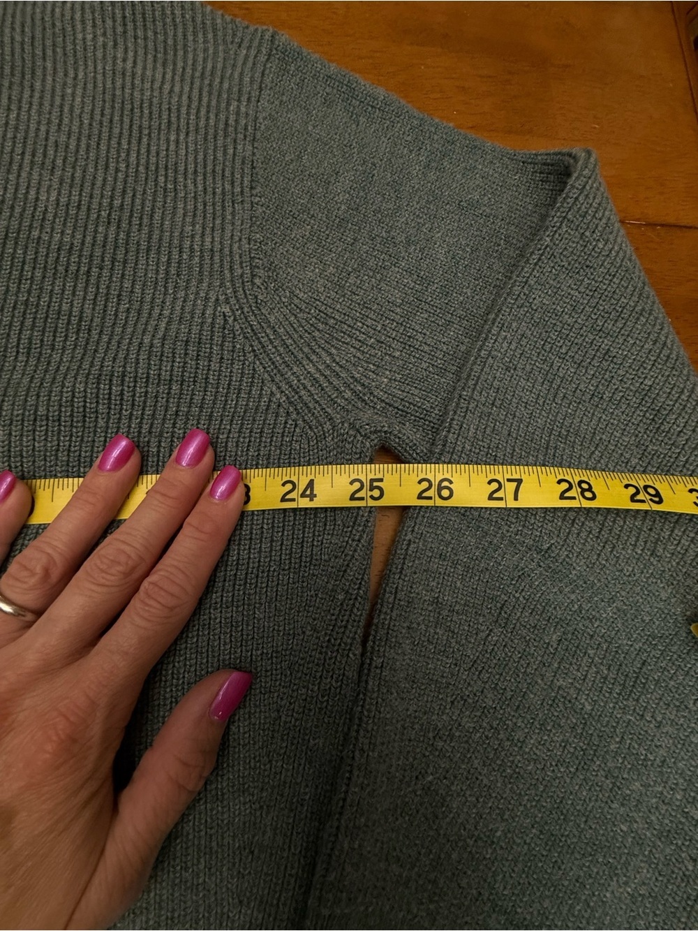 Lululemon Merino Wool-Blend Ribbed Crewneck Sweater 14 Heathered Tidewater - Picture 5 of 7